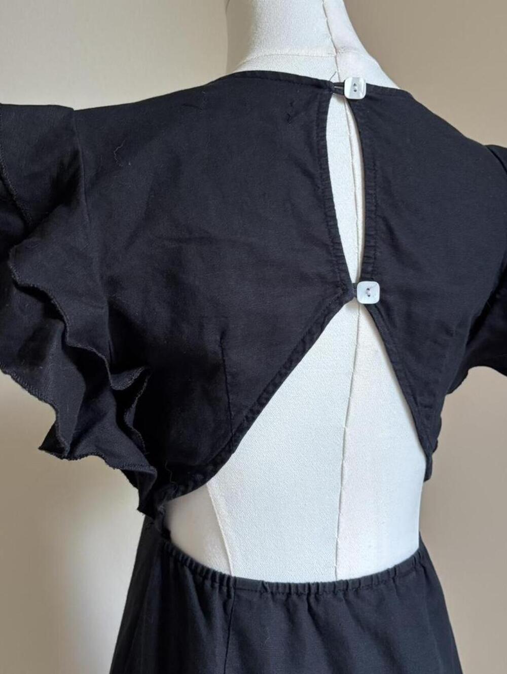 Charlie Holiday Black Linen Blend Dress - Picture 3 of 8